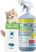 Pet Safe Flea Spray for Cats & Home | Natural Indoor Flea Killer & Tick Prevention | Plant-Based Flea Treatment for Carpet, Furniture & Cat Trees with Essential Oils
